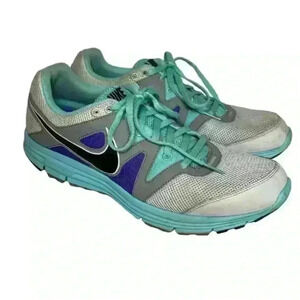 NIKE Lunarfly+ 3 Pure Platinum Multicolor Running Shoes #487751-004 Women Sz 11